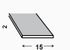 Profilé plat aluminium brut 15 x 2 mm 2,50 m CQFD