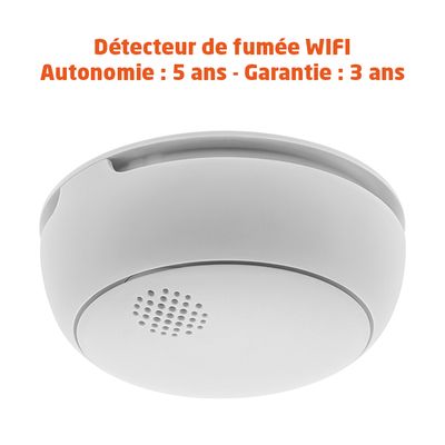 Détecteur de fumée connecté WiFi Autonomie 5 ans - EVACUATE