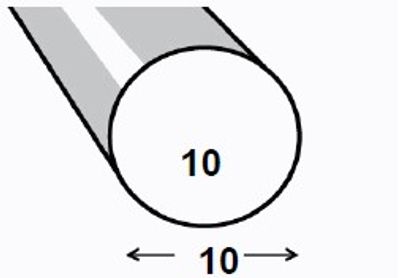 Profilé rond acier étiré verni 10 mm 1 m CQFD