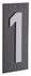 Plaque chiffre 1 à visser 56 x 130 mm fond noir THIRARD
