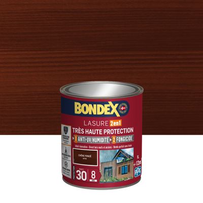 Lasure très haute protection 8 ans chêne foncé 1 L - BONDEX