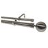 Kit double tringle extensible en métal de 2 à 3.70 m diam 16 à 28 mm Finition Nickel brossé - MOBOIS