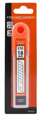 Lames de cutter cassables 18 mm par 10 FISCHER DAREX