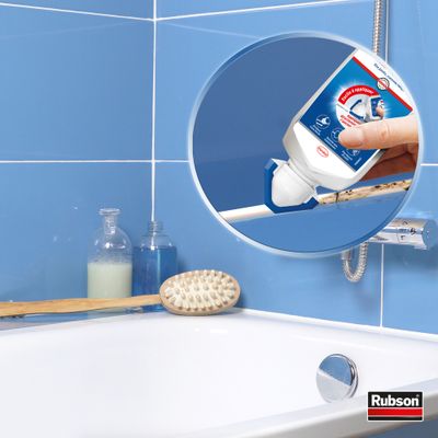 Mastic rénovation d'étanchéité cuisine et bains Re-new blanc 100 ml RUBSON