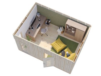 Studio de jardin en bois Etta - 19,6 m² hors-tout - Livraison à domicile incluse - PALMAKO