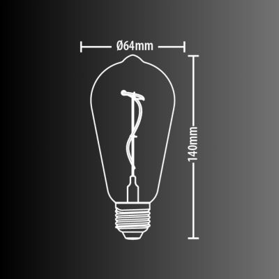 Ampoule Filament LED EDISON multicolore 4 W = 160 lumens blanc chaud - XANLITE
