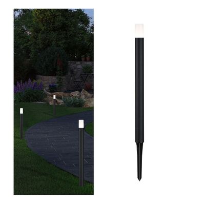 Borne extérieur à piquer LED 60cm Plug & Shine noir IP65 150 lumens  blanc chaud - PAULMANN