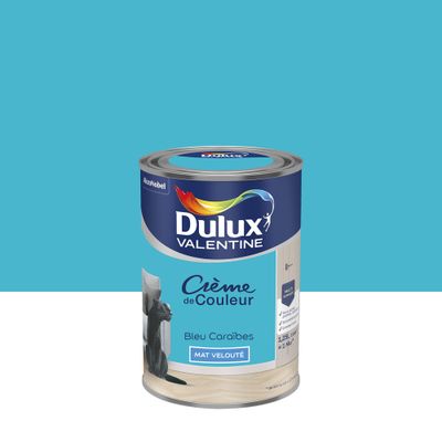 Peinture crème de couleur Bleu Caraïbes Mat 1,25 L - DULUX VALENTINE