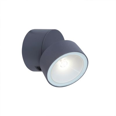 Applique extérieur LED Trumpet gris IP54 600 lumens blanc neutre - COREP