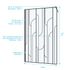 Paroi de douche à l'italienne 120x195 cm profilé noir verre sérigraphié 6 mm Art Deco - AURLANE