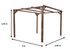 Pergola autoportante en bois traité thermachauffé L 3 x l 2,96 x h 2,35 m, Livraison à domicile incluse - HABRITA