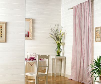 Lambris PVC Country aspect bois fin blanc - 8 x 375 x 2600 mm - GROSFILLEX