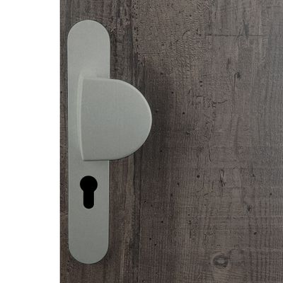 Poignées de porte palière Edison nickel mat à cylindre ALPERTEC