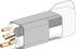 Amorce droite pour goulotte clim 80 x 60 mm - AUTOGYRE