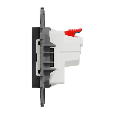 Prise 2 pôles + terre anthracite - Unica SCHNEIDER ELECTRIC