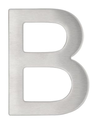 Lettre B adhésive hauteur 76 mm inox THIRARD