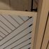 Porte de douche coulissante 120x200 cm profilé bois verre sérigraphié 6 mm Japandi - AURLANE