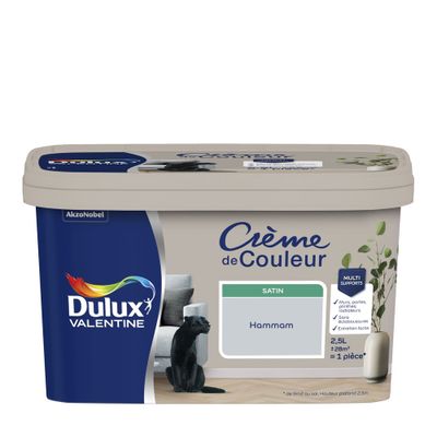 Peinture Crème de Couleur Hammam satin 2,5 l - DULUX VALENTINE