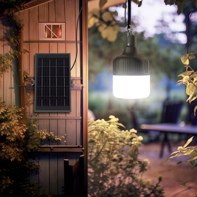 Lanterne à suspendre solaire/USB LED noir IP44 250 lumens Lumière du jour - XANLITE