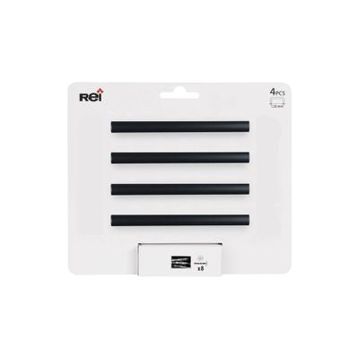 Poignée de meuble carré plat noir mat entraxe 96 mm par 4 REI