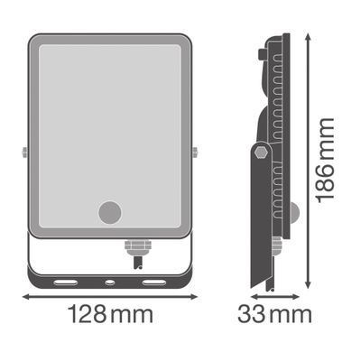 Projecteur extérieur LED détecteur de mouvement Floodlight noir IP65 2700 lumens blanc neutre - OSRAM