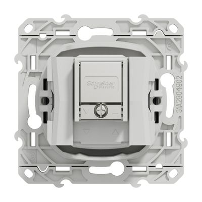 Prise antenne TV/ FM/ SAT murale aluminium - Odace 2011 SCHNEIDER ELECTRIC