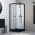 Cabine de douche profilé noir mat et receveur noir 80x80x200 cm Essentiel AURLANE
