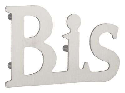 Lettre Bis à visser hauteur 80 mm inoxTHIRARD