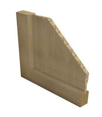 Porte coulissante 3 panneaux placage chêne largeur 83 cm SMIS