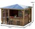 Abri de jardin pool house BLUETERM en bois traité avec comptoir  12,31 m², Livraison à domicile incluse - HABRITA
