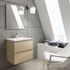 Meuble de salle de bains Inglet 60 x 61 x 45 cm 2 tiroirs bois mélaminé coloris bambou + vasque céramique - EGORE