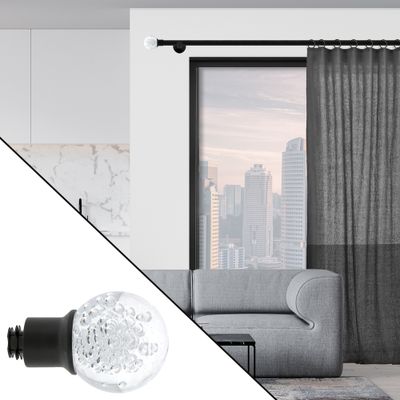 Embout déco hélium à visser en métal diam 20 mm Finition Noir mat - MOBOIS