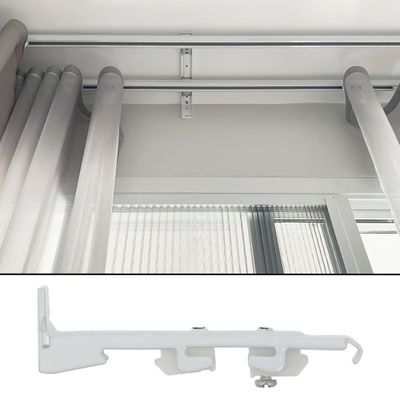 Support long double 30/90 mm pour rail express Finition Blanc par 2 - MOBOIS