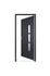 Porte d'entrée Manhattan pvc gris poussant droit 215 X 90 cm CLOSY
