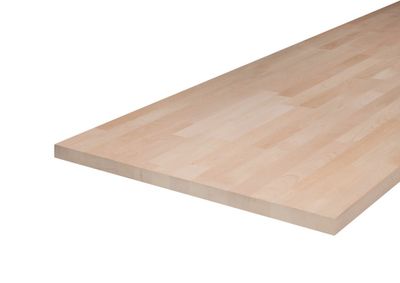 Plan de travail bois massif hêtre bords droits - 26 x 650 x 2500 mm - AJ TIMBER