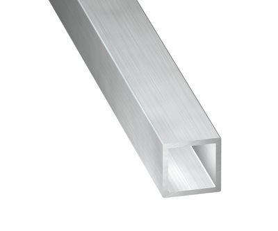 Tube carré aluminium brut 16 x 16 x 1,3 mm 1 m CQFD