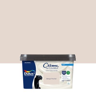 Peinture crème de couleur Beige Parfait mat  2,25L - DULUX VALENTINE