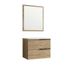 Meuble de salle de bains Reign + vasque centrée 2 tiroirs 60 x 48 x 46 cm bois mélaminé chêne clair - EGORE