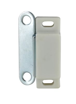 Loqueteaux magnétiques rectangulaire 4 kg blanc gache 2 trous par 10