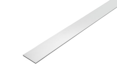 Profilé plat pour baie aluminium blanc 50 mm x 250 cm CLOSY
