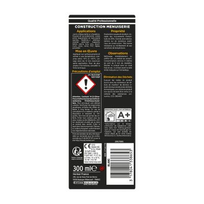 Mastic acrylique bâtiment blanc 300 ml ELCH PRO