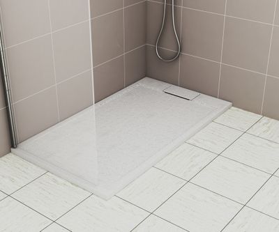 Receveur de douche 90x160 cm résine blanc mat Island - OCEA