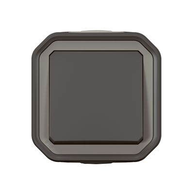 Bouton poussoir étanche IP55 en saillie Anthracite - Plexo LEGRAND