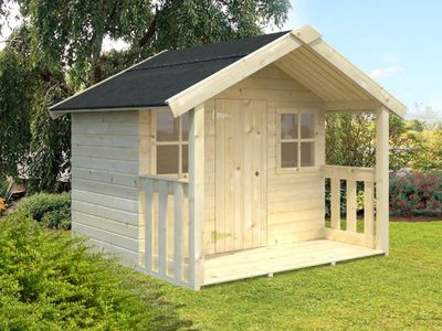 Cabane de jeux en bois naturel Felix - 1,9 m² intérieur - Livraison à domicile incluse - PALMAKO