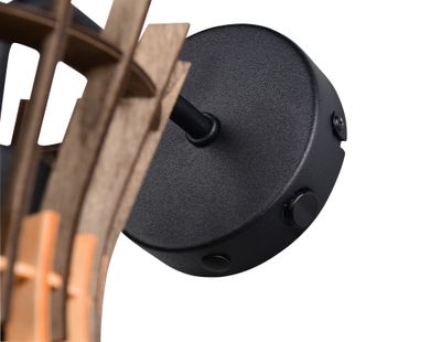 Applique murale ALICE bois et noir E27 10W - CASALUM