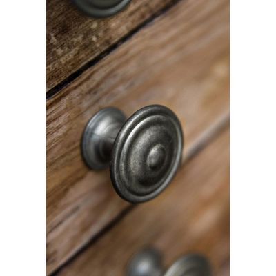 Bouton de meuble Lyonnais vieil argent diamètre 35 mm REI