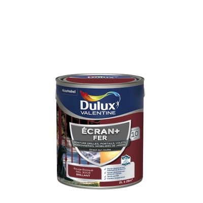 Peinture Ecran + Fer brillant Rouge Basque 2 L - DULUX VALENTINE