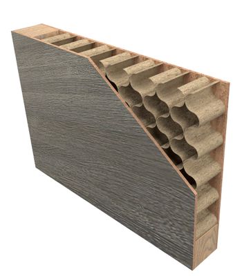 Bloc-porte fin de chantier décor mélaminé ORME H.204 x 83 cm poussant droit SMIS