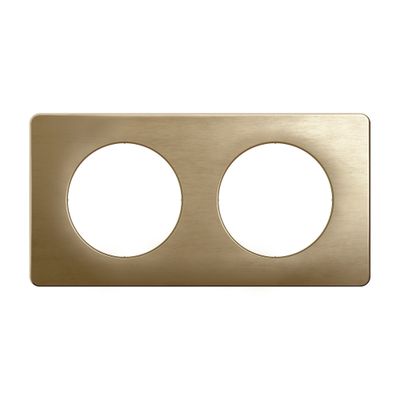 Plaque de finition 2 postes Bronze satiné - Céliane LEGRAND