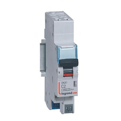 Disjoncteur 2A phase+neutre bornes automatiques - DNX3 LEGRAND